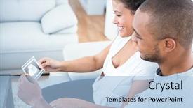  Presentation with anatomy uterus - Amazing theme having anatomy uterus - happy couple looking at sonography backdrop and a light blue colored foreground