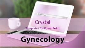  Presentation with anatomy uterus - PPT theme featuring anatomy uterus - modern laptop on table word background and a pink colored foreground