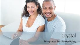  Presentation with anatomy uterus - Audience pleasing PPT layouts consisting of anatomy uterus - portrait of young couple sitting backdrop and a light blue colored foreground