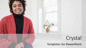  Presentation with pcos woman - Colorful PPT theme enhanced with anceint - portrait of a mature woman backdrop and a light gray colored foreground