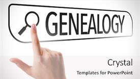  Presentation with search - PPT layouts with ancestor - genealogy written in search bar background and a white colored foreground