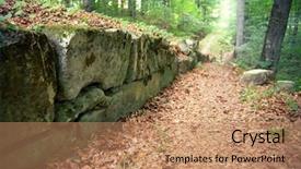  Presentation with altitude - Audience pleasing presentation design consisting of ancestor - sarmizegetusa regia ruins situated backdrop and a coral colored foreground