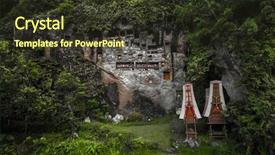  Presentation with sulawesi - Cool new presentation theme with ancestor - tana toraja's traditional cemetery backdrop and a tawny brown colored foreground