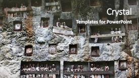  Presentation with sulawesi - Theme with ancestor - traditional statues tau tau background and a dark gray colored foreground