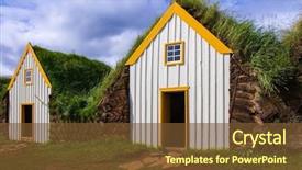  Presentation with study children village - Slide deck with village ancestors the reconstituted village background and a tawny brown colored foreground