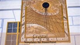  Presentation with sun clock - Audience pleasing slides consisting of anchient-painted-sun-clock backdrop and a coral colored foreground