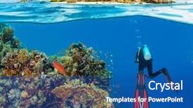  Presentation with next - Beautiful PPT layouts featuring anchor - young woman snorkling next backdrop and a ocean colored foreground