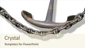  Presentation with anchor - Presentation theme having anchor chain on a white background and a cream colored foreground