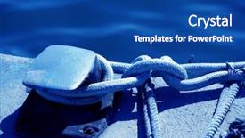  Presentation with mediterranean - Beautiful presentation theme featuring anchor chains - boat bollard ropes and knots backdrop and a ocean colored foreground