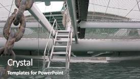  Presentation with anchor - Presentation design enhanced with anchor chains - catamaran background and a dark gray colored foreground