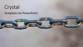  Presentation with anchor - Slide deck enhanced with anchor chains - close-up of a thick rusty background and a light gray colored foreground