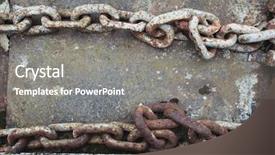  Presentation with old rusty pipe - Audience pleasing PPT theme consisting of anchor chains - old rusty chain backdrop and a gray colored foreground