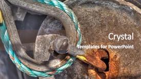  Presentation with boat tourism - Presentation theme enhanced with anchor chains - rusted mooring clip background and a violet colored foreground