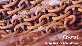  Presentation with supply chain gear - Cool new presentation theme with anchor chains - rusty heavy iron chain backdrop and a  colored foreground
