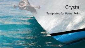  Presentation with ship anchor - Audience pleasing presentation theme consisting of anchor on ship backdrop and a light gray colored foreground