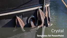  Presentation with ship anchor - Presentation design consisting of anchor-on-the-bow background and a gray colored foreground