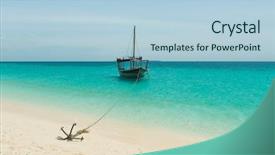  Presentation with anchor - PPT theme having anchores from touristic boats background and a light blue colored foreground