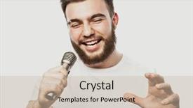  Presentation with lifestyle - Beautiful PPT theme featuring stand up - lifestyle and people concept young backdrop and a soft green colored foreground