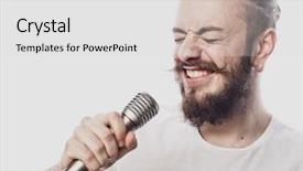  Presentation with lifestyle - Cool new PPT theme with newscast - lifestyle and people concept young backdrop and a light gray colored foreground