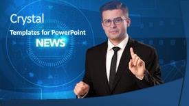  Presentation with tehnology - Audience pleasing presentation theme consisting of telling the news with tehnology backdrop and a ocean colored foreground