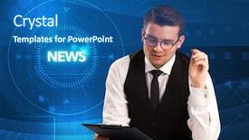  Presentation with news - Colorful presentation theme enhanced with telling the news with tehnology backdrop and a ocean colored foreground
