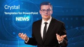  Presentation with tehnology - Slide set featuring telling the news with tehnology background and a ocean colored foreground