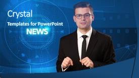  Presentation with tehnology - Audience pleasing PPT theme consisting of telling the news with tehnology backdrop and a ocean colored foreground