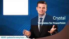  Presentation with breaking news - Theme consisting of breaking news at his studio background and a ocean colored foreground