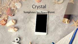  Presentation with smart phone apps - Presentation theme with anchors compass - composition with smart phone background and a soft green colored foreground