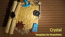  Presentation with compass - Amazing presentation design having anchors compass - old paper with sea accessories backdrop and a tawny brown colored foreground