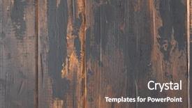  Presentation with old wooden door antique - Beautiful PPT theme featuring anciant paints - old wooden surface background scuffed backdrop and a  colored foreground