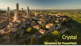  Presentation with tuscany - Presentation design enhanced with ancient - very heart of tuscany background and a tawny brown colored foreground