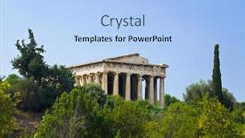  Presentation with ancient greece - Slide set having ancient-agora-at-athens-greece background and a light blue colored foreground