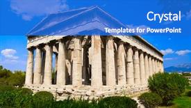  Presentation with ancient greece - Cool new presentation with ancient agora at athens greece backdrop and a cobalt blue colored foreground