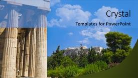  Presentation with ancient greece - Cool new theme with ancient agora at athens greece backdrop and a light blue colored foreground