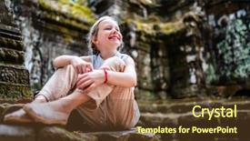  Presentation with cambodia - Slides with ancient angkor wat temple background and a tawny brown colored foreground