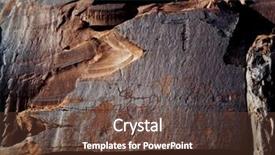  Presentation with sandstone - PPT theme having ancient-animal-art-on-sandstone background and a tawny brown colored foreground