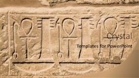  Presentation with karnak - PPT theme consisting of ancient-ankh-simbol background and a coral colored foreground