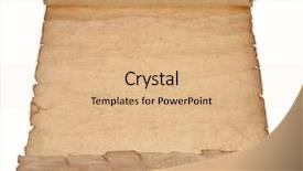  Presentation with papyrus antique - Amazing slide deck having ancient antique empty scroll isolated backdrop and a coral colored foreground