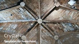  Presentation with architecture - PPT layouts consisting of ancient-architecture-ceiling-of-cathedral background and a gray colored foreground