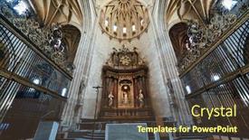  Presentation with ancient history bible scrolls scroll - Beautiful theme featuring ancient-architecture-of-cathedral backdrop and a tawny brown colored foreground