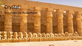  Presentation with ancient egypt - Cool new theme with ancient architecture of karnak temple backdrop and a gold colored foreground