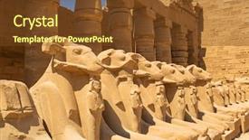  Presentation with ancient egypt - Theme having ancient architecture of karnak temple background and a tawny brown colored foreground