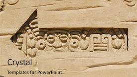  Presentation with aztec - Beautiful presentation theme featuring ancient aztec arrow symbol backdrop and a coral colored foreground