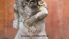  Presentation with bali statue - 