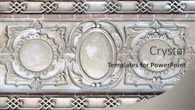  Presentation with ancient iran - Colorful presentation design enhanced with ancient-bas-relief-with-floral backdrop and a light gray colored foreground