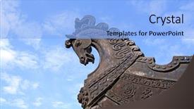  Presentation with ancient ship - Cool new theme with ancient battles - head of the horse backdrop and a light blue colored foreground