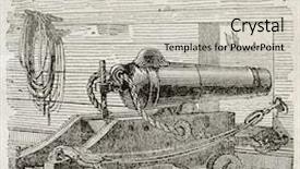  Presentation with old ship - Theme having ancient battleship - ship cannon old illustration background and a light gray colored foreground