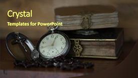  Presentation with ancient - PPT layouts with ancient bibles with pocket watch background and a tawny brown colored foreground