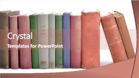  Presentation with ancient - Amazing slide set having ancient books isolated on white backdrop and a coral colored foreground